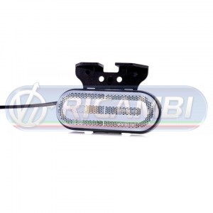 FANALINO INGOMBRO STRISCIA A LED A ELLISSE C/STAFFA BIANCO